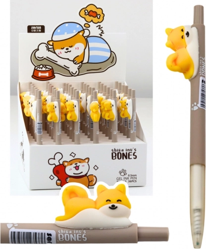 Gelu olovka s figuricom psa Shiba plava tinta 0,5 mm