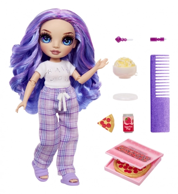 Rainbow High Junior Fashion lutka u pidžami - Violet Willow