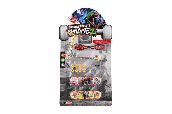 Set skateboard na vijak, finger skuter, waveboard plast s dodacima mix vrsta na kartici 16x30cm