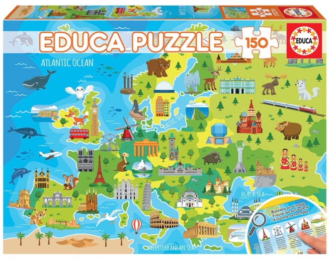 Educa puzzle Karta Europe 150 dijelova