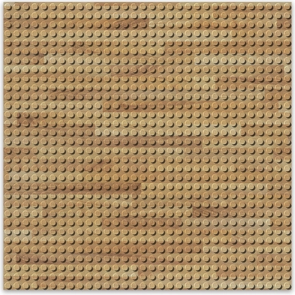 Dizajnerska podloga za građenje - drvo 25,5 x 25,5 cm