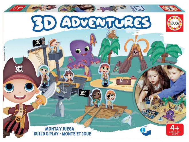 EDUCA 3D puzzle Gusarski otok 68 komada