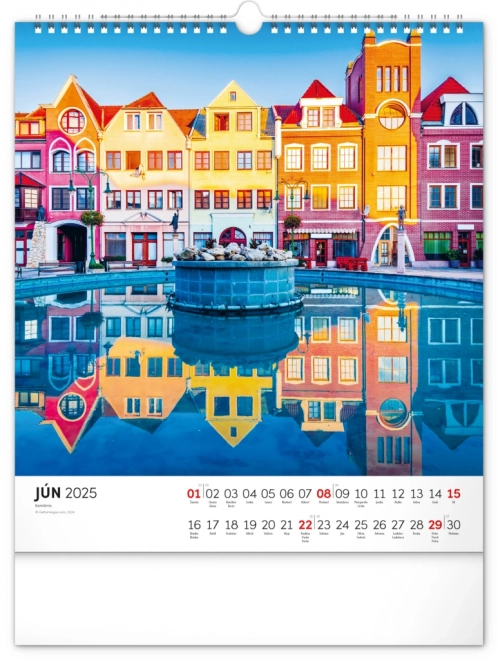 NOTIQUE Zidni kalendar Čarobna Slovačka 2025, 30 x 34 cm