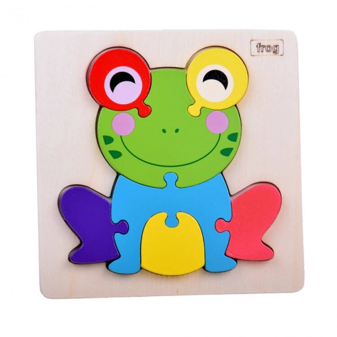 Drvene 3D puzzle žaba Montessori