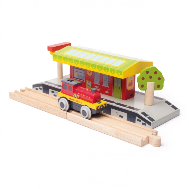 Bigjigs Rail Električna lokomotiva Crveni Jakač