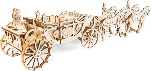 Ugears kraljevska kočija – 3D drvena mehanička slagalica