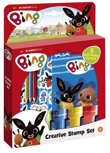 Set pečata i naljepnica Bing Bunny u kutiji 18x25x3,5cm