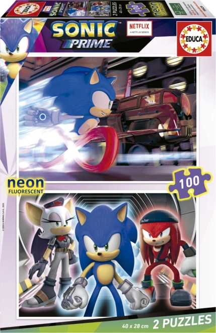 Svjetleća slagalica Sonic Prime 2x100 dijelova