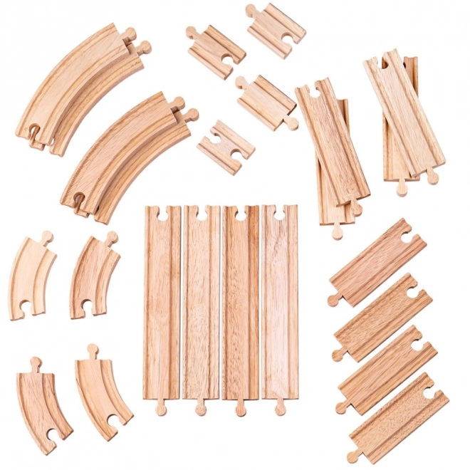 Bigjigs Rail Drvene tračnice set 24 dijelova