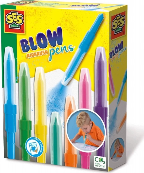 Puhajući flomasteri SES – set od 7 boja