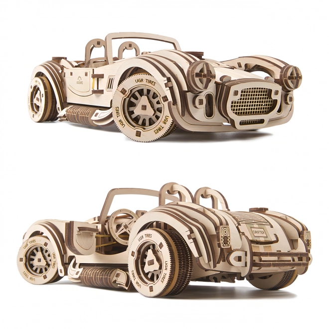 Ugears 3D drveni mehanički puzzle Driftajući trkaći auto Kobra