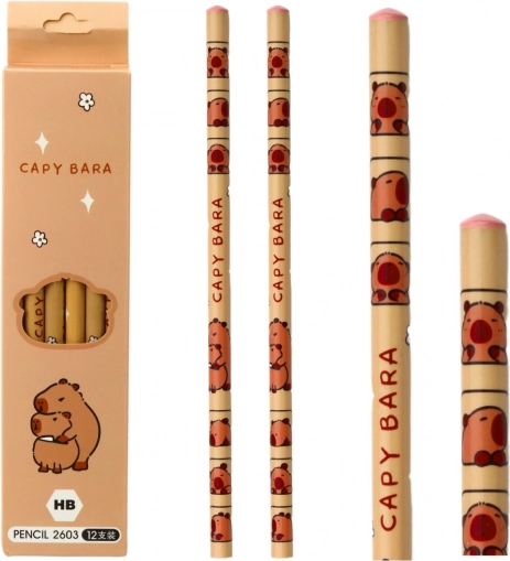 Set skicirnih olovaka s kapibarom, 12 komada
