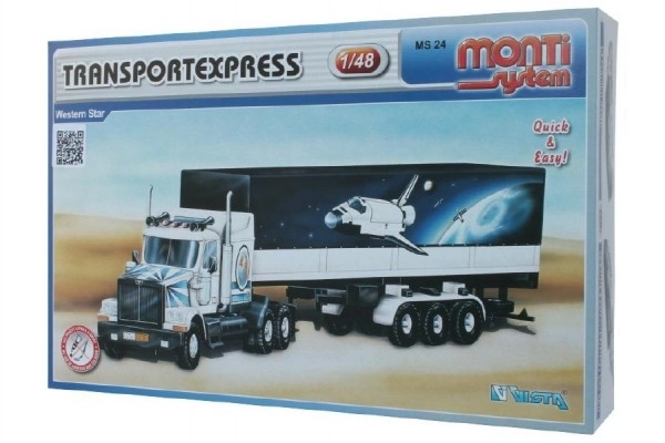 Komplet za sklapanje Monti System MS 24 Transport Expres Western star 1:48 u kutiji 32x20x7,5cm