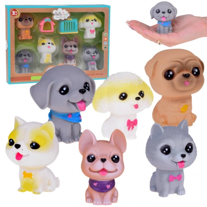 Set gumenih figura pasa