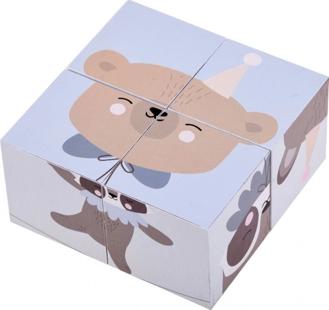Drvene puzzle kocke sa životinjama