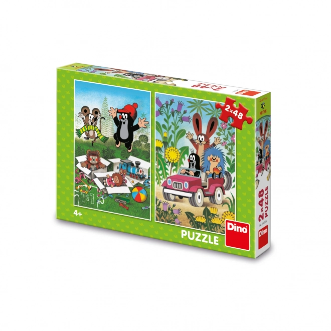 Puzzle 2v1 Krtica se veseli - 2 x 48 dijelova