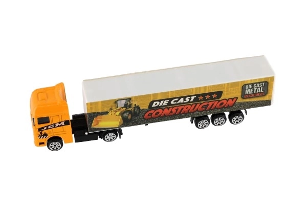 Auto kamion s prikolicom metal/plastika 20cm slobodna vožnja mješovite vrste u plast. kutiji 20x5x3cm