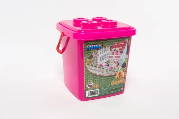 Građevinski set Cheva 18, Slastičarna plastika 215 kom u kanti 17x22x17cm