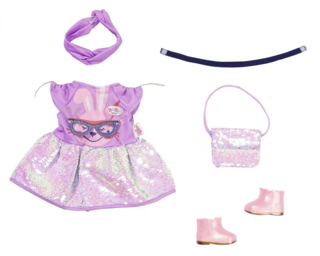 BABY born Deluxe komplet s haljinicama Rođendansko izdanje, 43 cm