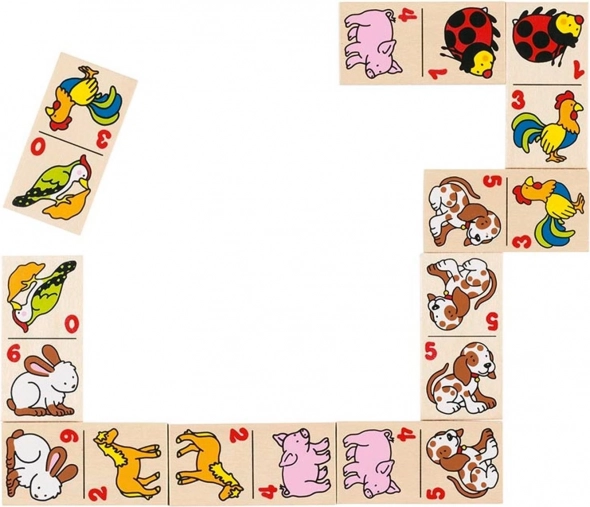 GOKI DOMINO kućne životinje u drvenoj kutijici