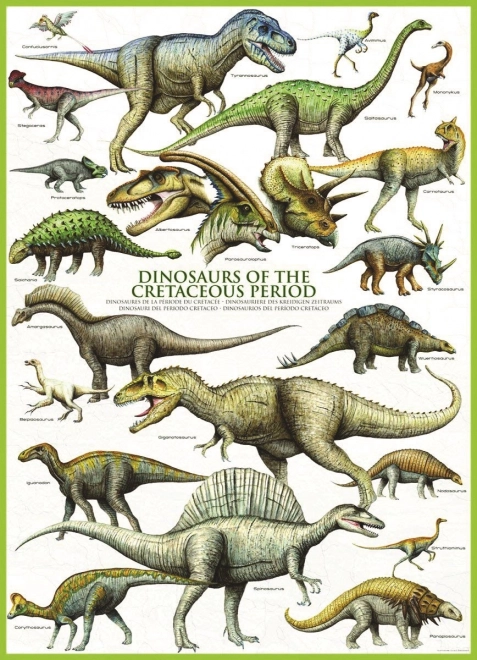 Puzzle Svijet dinosaura: Kreda 1000 dijelova