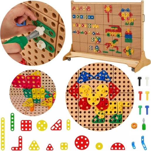 Masterkidz set geometrijskih oblika za STEM panele, 260 dijelova