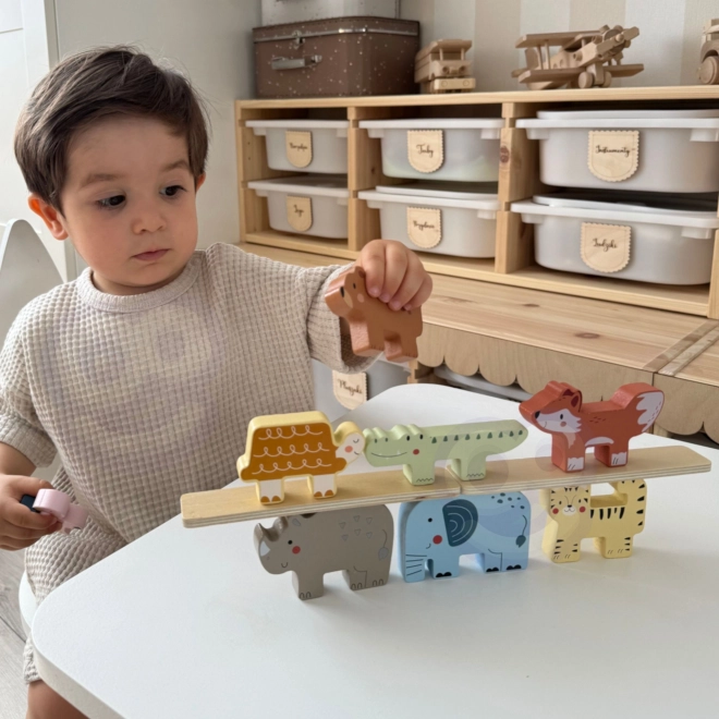 Drvene kocke životinjice Montessori 9 komada od Tooky Toy