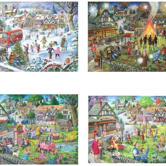 HOP Puzzle Sezonski Set 4x500 Djelova