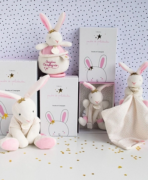 Doudou igračka s držačem za dudu zeko 15 cm
