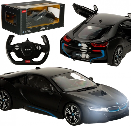RC auto RASTAR BMW i8 1:14 s otvarajućim vratima – crno