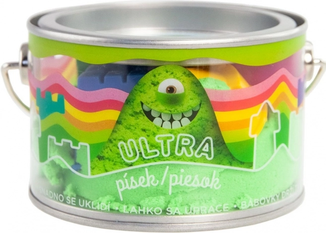 ultra pijesak 200 g – zeleni kinetički pijesak s kalupima
