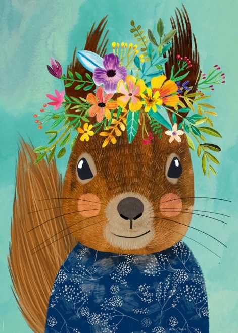 Slagalica 1000 dijelova Floral Friends – Vjeverica od Mia Charro