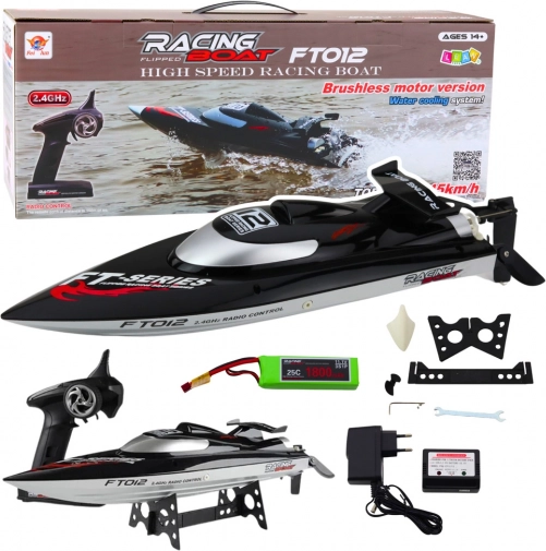 RC trkaći čamac FT012 crni, max 50 km/h