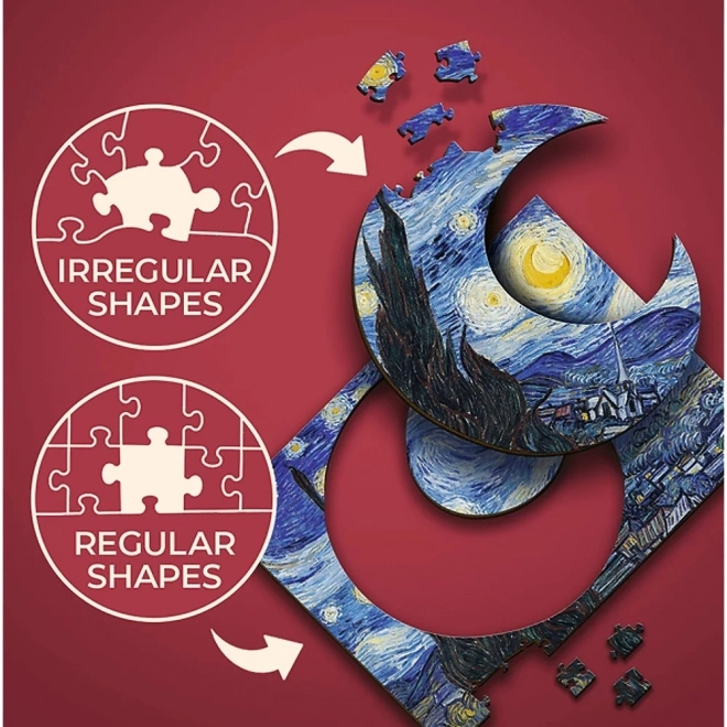 Drvene puzzle Vincent van Gogh - Zvjezdana noć 200 komada