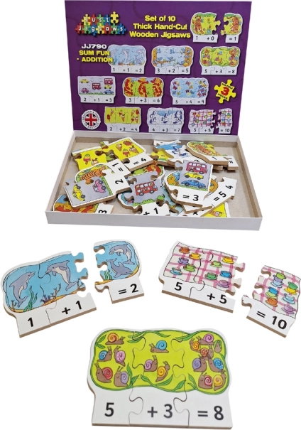 Just Jigsaws drvene slagalice za zbrajanje - 30 dijelova