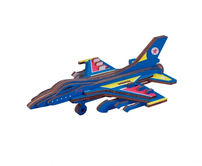 Woodcraft Drvene 3D puzzle Borbeni avion F16