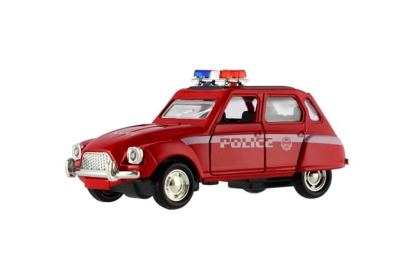 Auto policija retro 11cm metal / plast na povratni pogon na baterije sa svjetlom 4 vrste