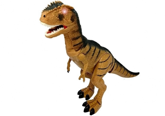 Tiranosaurus dinosaurus se kreće grmi svijetli se