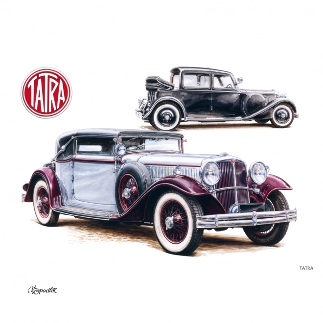 NOTIQUE Bilježnica Kalendar Klasični Automobili – Václav Zapadlík, 2025, 30 x 30 cm