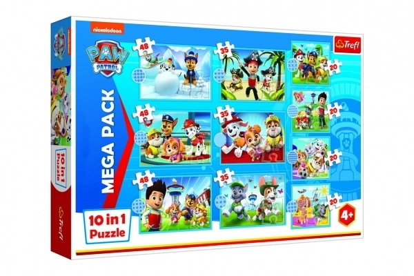 Puzzle Paw Patrol Psići u ophodnji 10u1 Pouzdan tim u kutiji 40x27x6cm