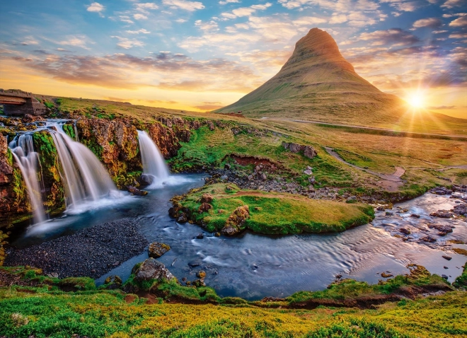 Puzzle Vodopad Kirkjufellsfoss, Island - 2000 dijelova