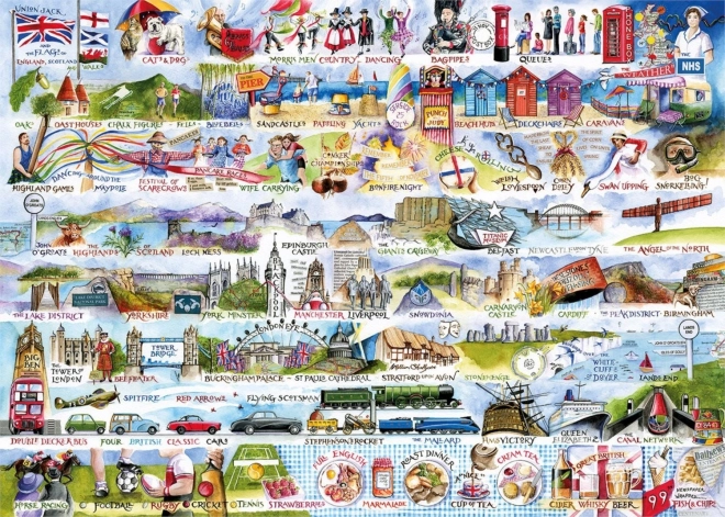 Puzzle Simboli Ujedinjenog Kraljevstva 1000 dijelova