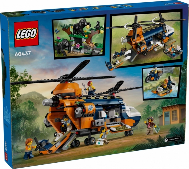 LEGO City 60437 Helikopter za istraživanje džungle u baznom kampu