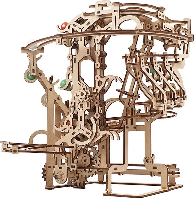 Ugears 3D drvene mehaničke puzzle Kugličasta staza lančana