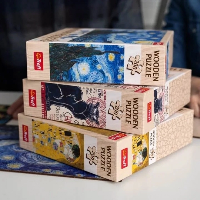 Drvene puzzle Vincent van Gogh - Zvjezdana noć 200 komada