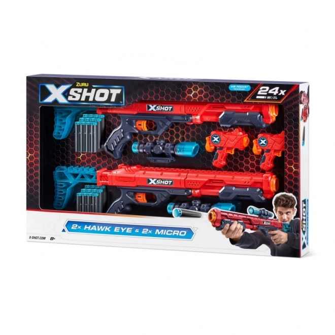 Set blastera X-Shot Excel Hawk Eye i Micro
