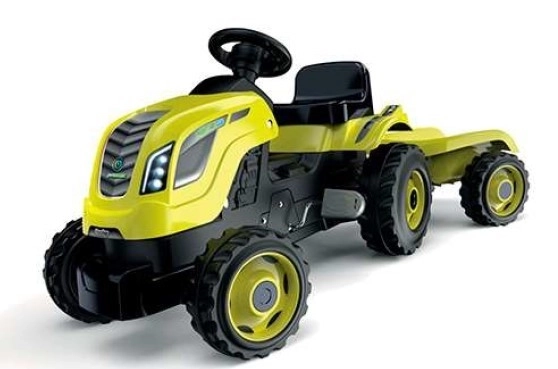 Traktor na pedale Farmer XL zeleni s prikolicom