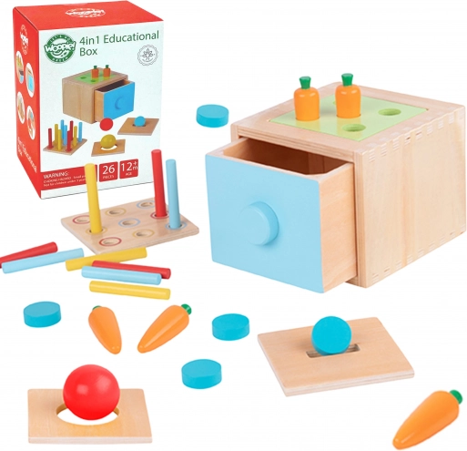 Woopie Green drvena edukativna ladica za razvrstavanje Montessori