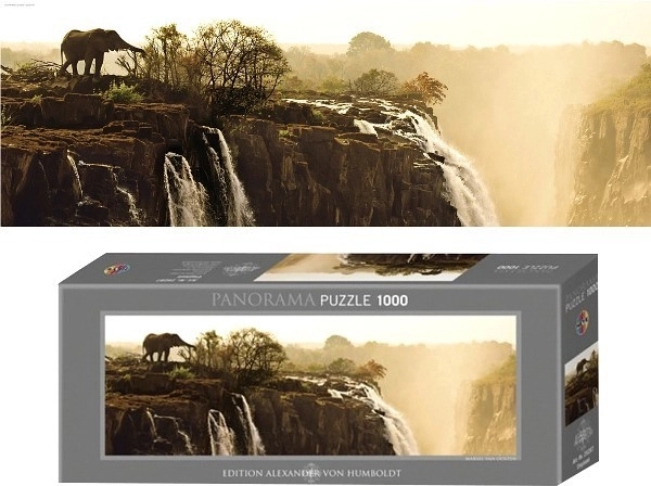 Panoramske puzzle slon kod Viktorijinih slapova 1000 dijelova