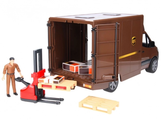 Dostavno vozilo UPS Bruder MB Sprinter s figurom i opremom
